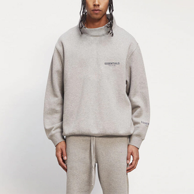 Толстовка унисекс темная овсянка Fear Of God Essentials, серый — фото 2