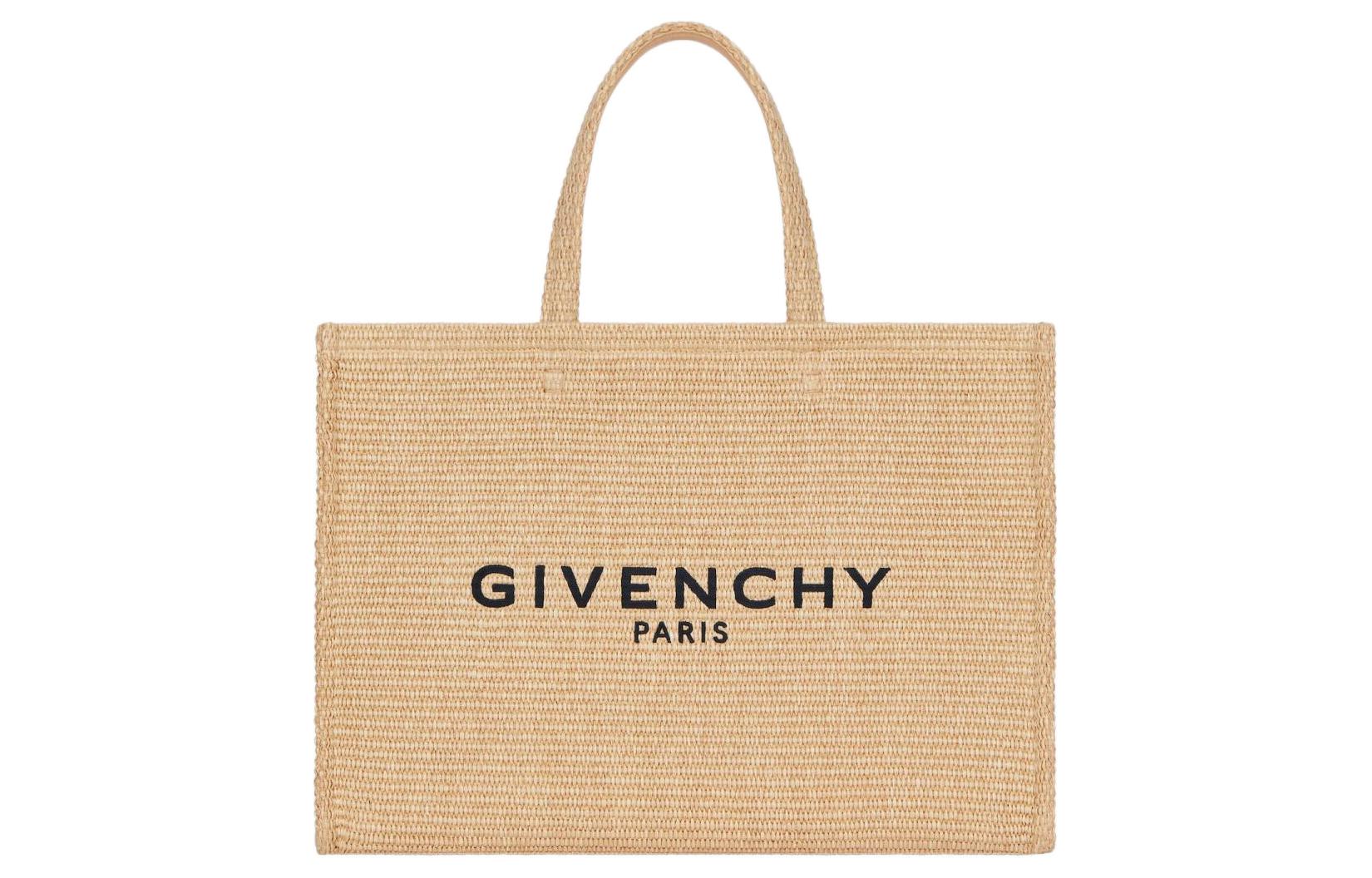 

Сумка-шоппер G Tote Raffia, шоппер, сумка среднего размера для женщин натурального цвета Givenchy, basic set (bag+dust bag)
