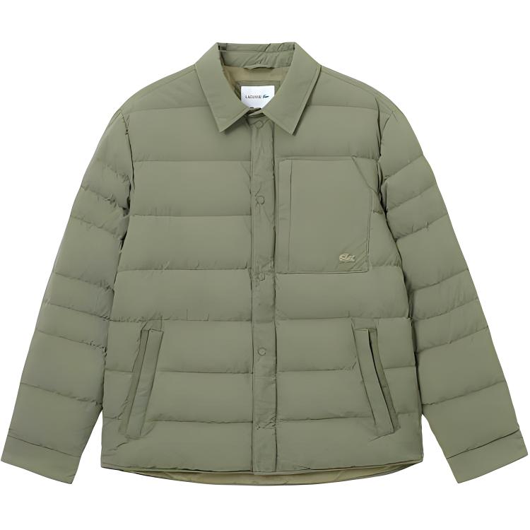 

LACOSTE Мужская пуховая куртка цвета хаки, Khaki Green
