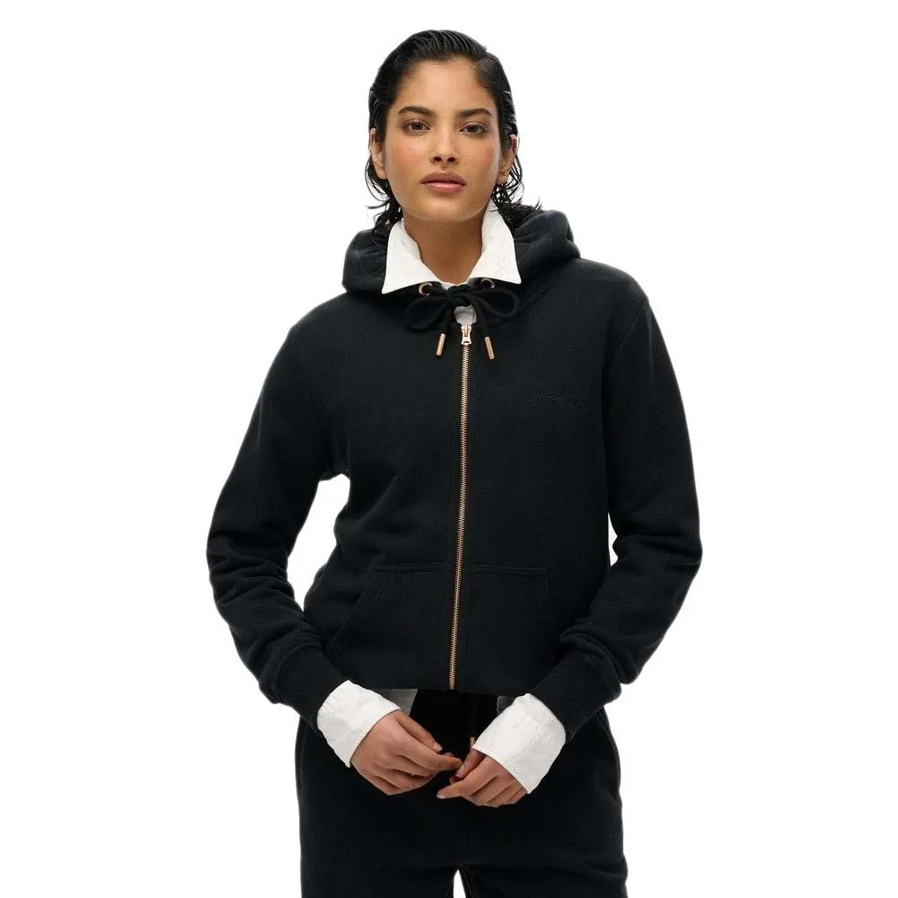 

Толстовка Superdry Essential Logo full zip, черный