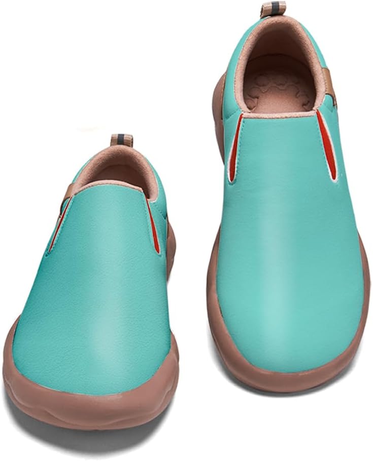 

Мужские модные кроссовки слипоны из кожи, повседневные лоферы, легкие удобные прогулочные и дорожные туфли Onehorse, небесно-голубой