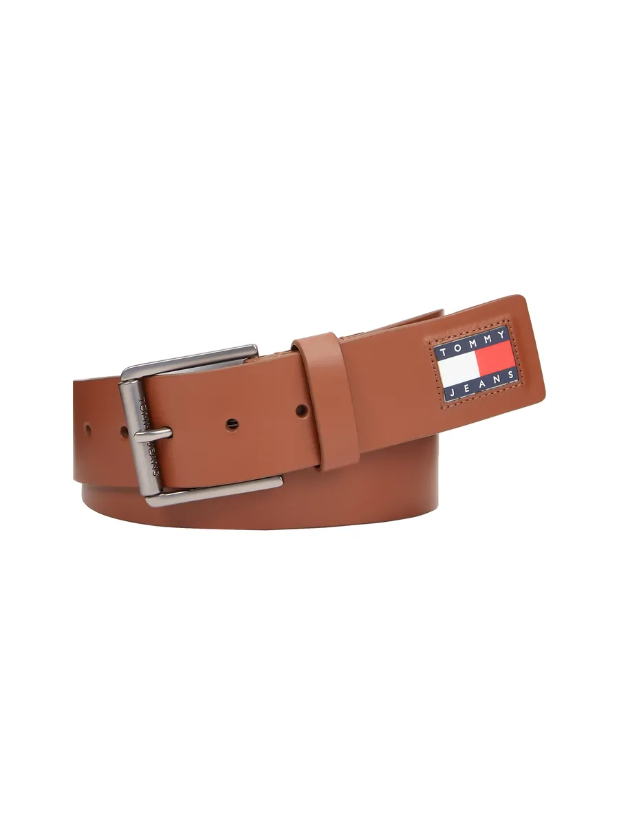 

Кожаный ремень Tommy Jeans "TJM FLAG LEATHER 4.0", цвет Cognac