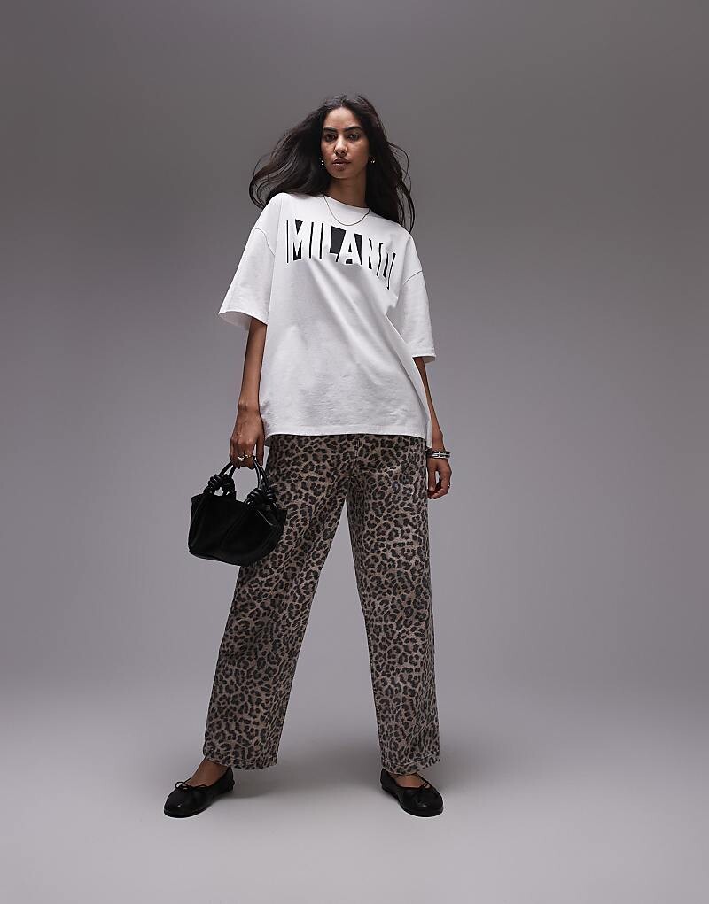 

Topshop - Белая футболка с графикой «Милан»