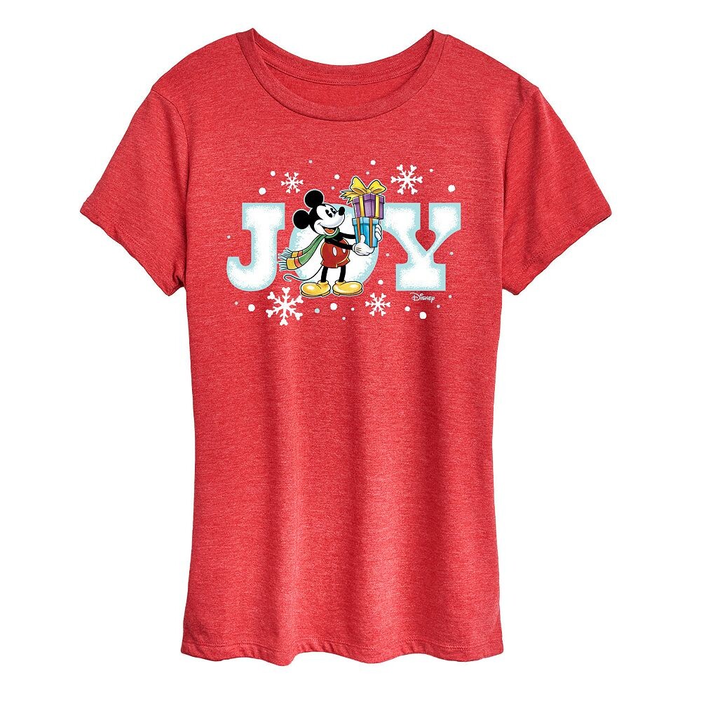 

Женская футболка Disney's Mickey Mouse с рисунком Микки Мауса, цвет Heather Red
