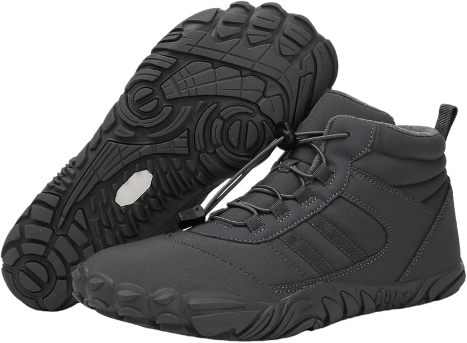 

Ботинки для женщин и мужчин, зимние нескользящие и водонепроницаемые зимние снежные ботильоны с широким носком Generic, серый