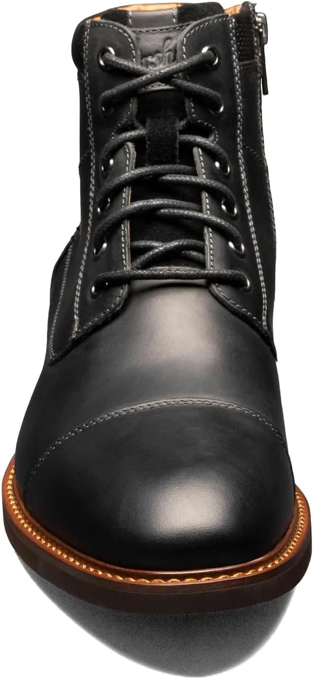 Мужские ботильоны Florsheim Chalet Cap Toe Boot, Black Crazy Horse — фото 3