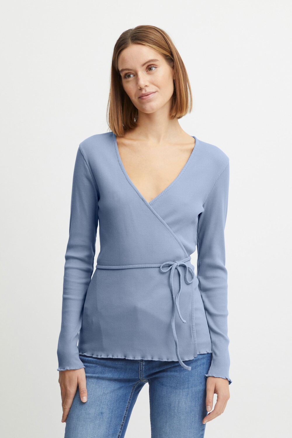 

Лонгслив b.young BYRAMSEY WRAP TSHIRT 20812838, серый