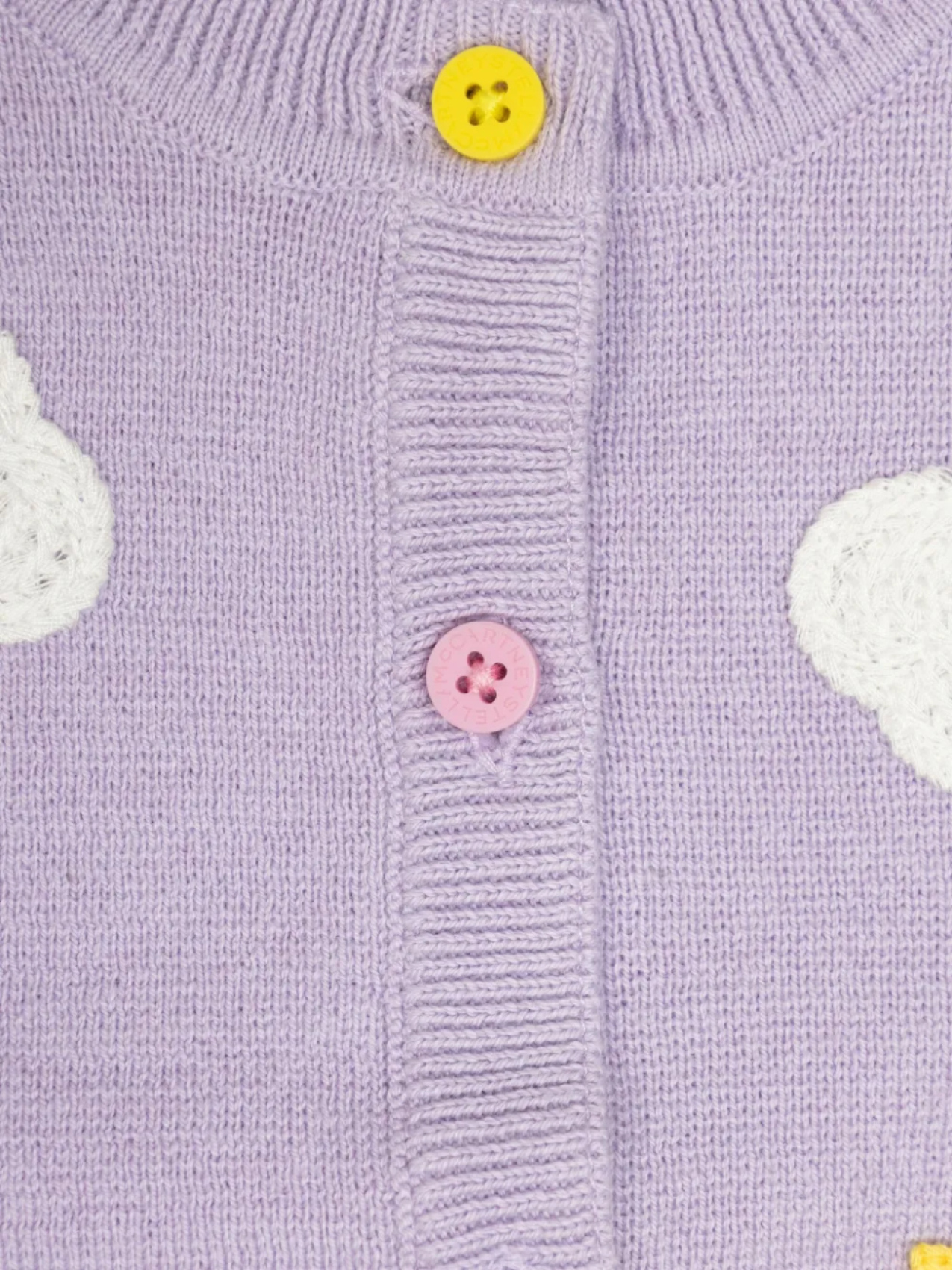 Кардиган с нашивками Stella McCartney Kids, фиолетовый — фото 4