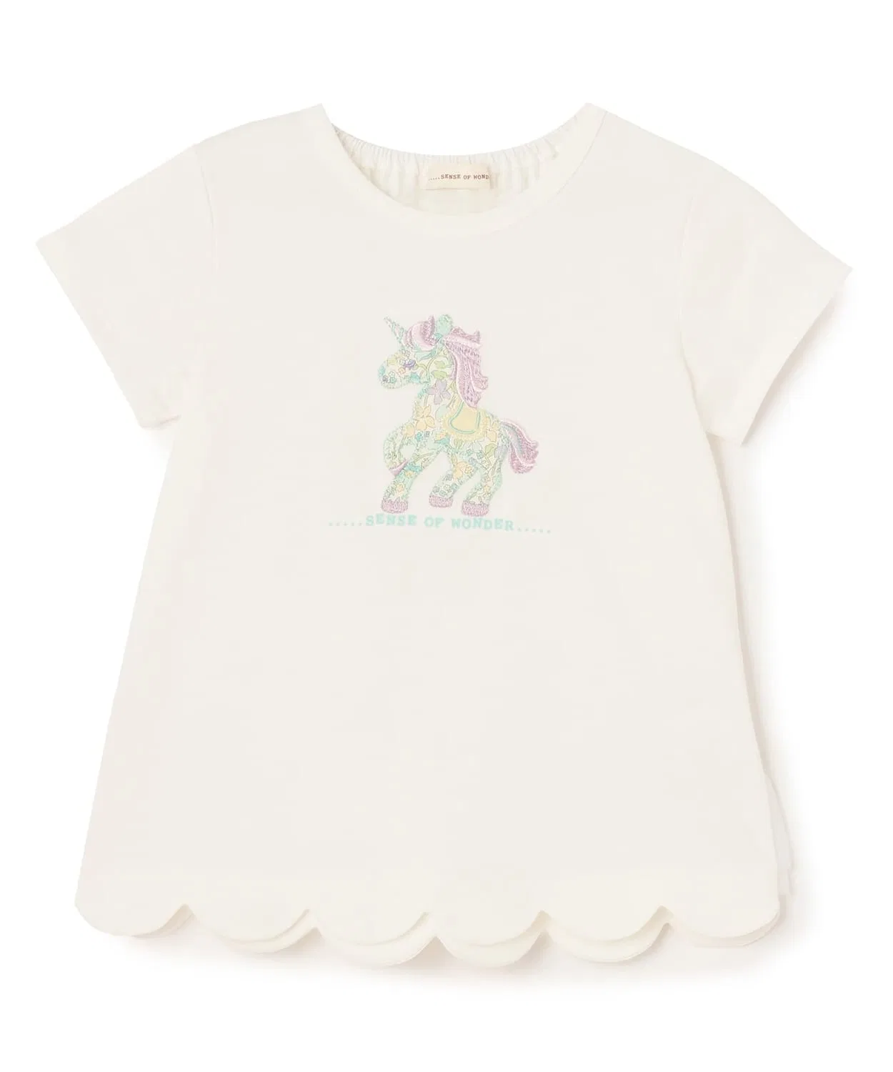 Детская футболка с аппликацией единорога Sense of Wonder белая