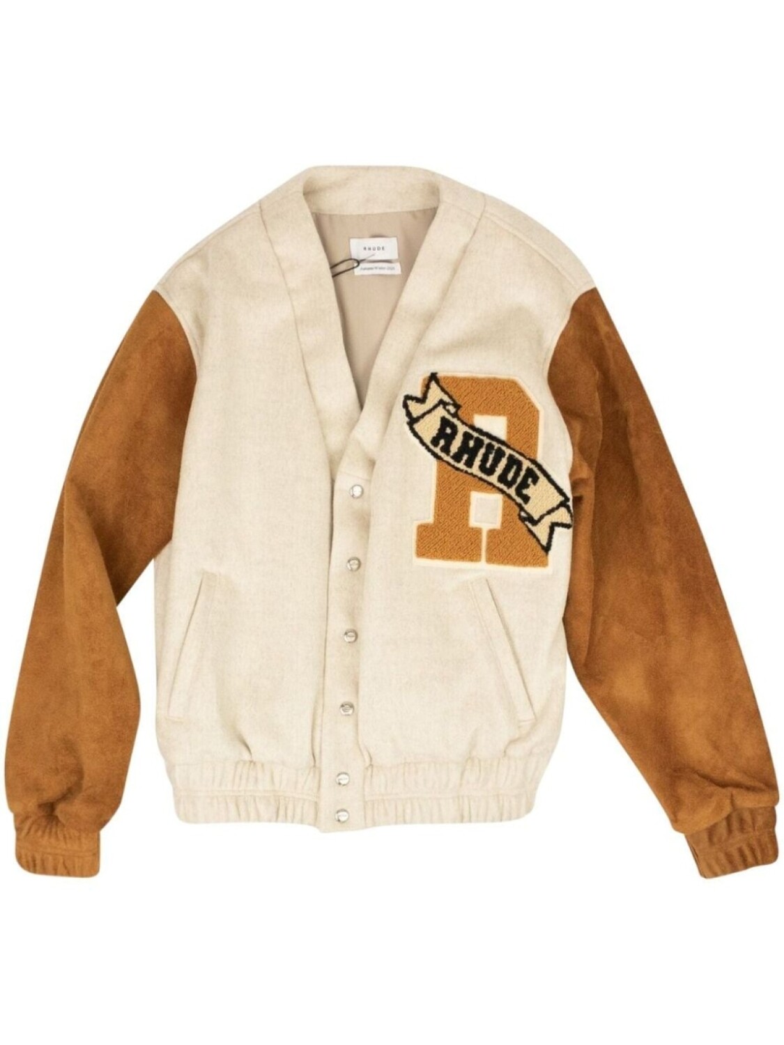 

RHUDE замшевый бомбер, нейтральный цвет