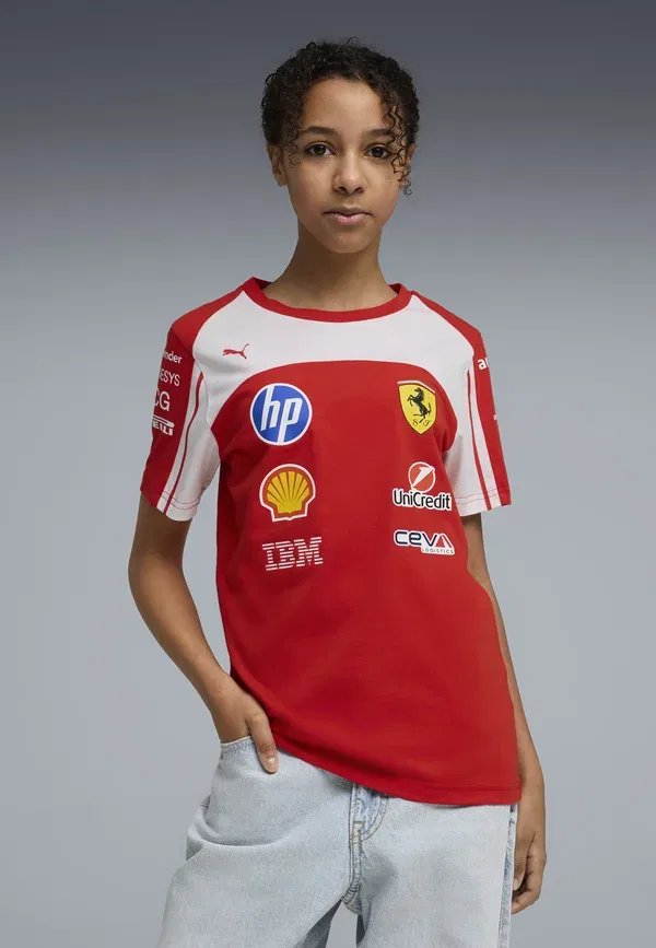 Футболка Scuderia Ferrari HP Replica T-Shirt Print T-Shirt Puma, красный — фото 2