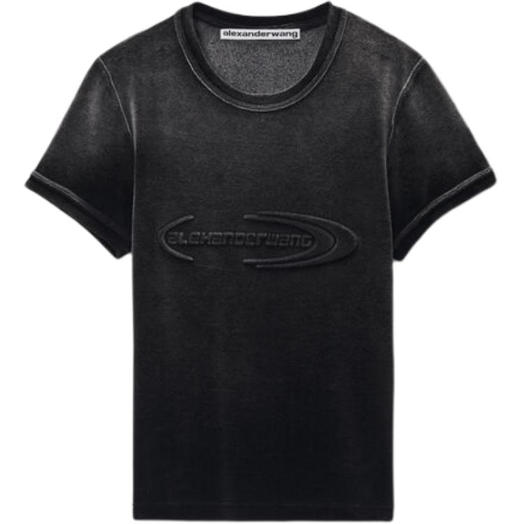 

Футболка T By Baby Tee Washed Nickel Alexander Wang, черный