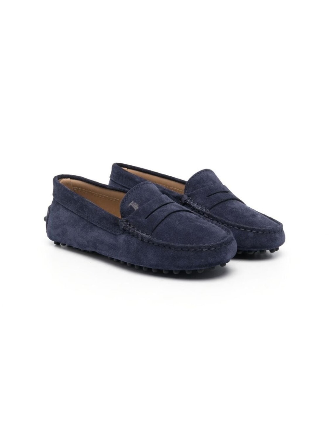 

Tod's Kids лоферы с вышитым логотипом, синий