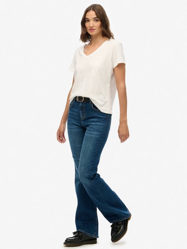 Джинсы с завышенной талией расклешенные Superdry, Deep Indigo — фото 3