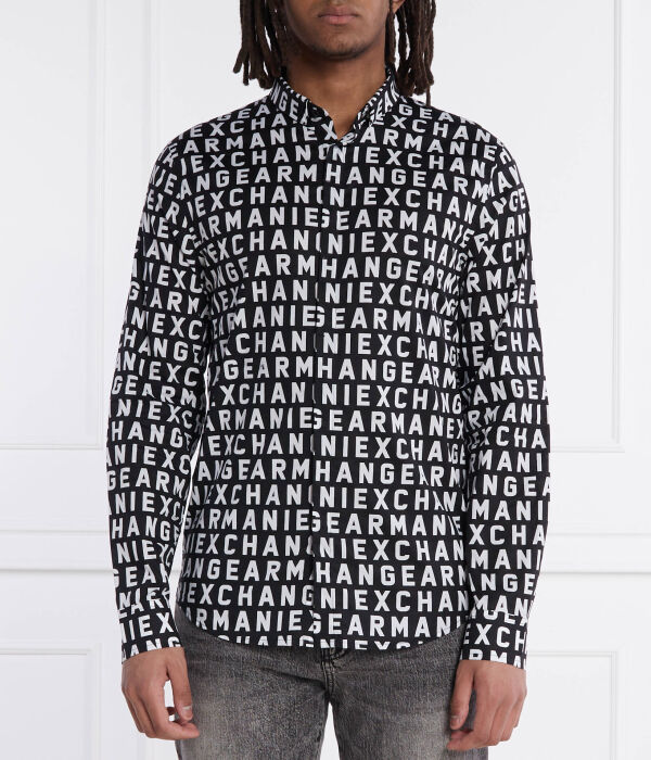 

Рубашка мужская Armani Exchange с принтом, черный
