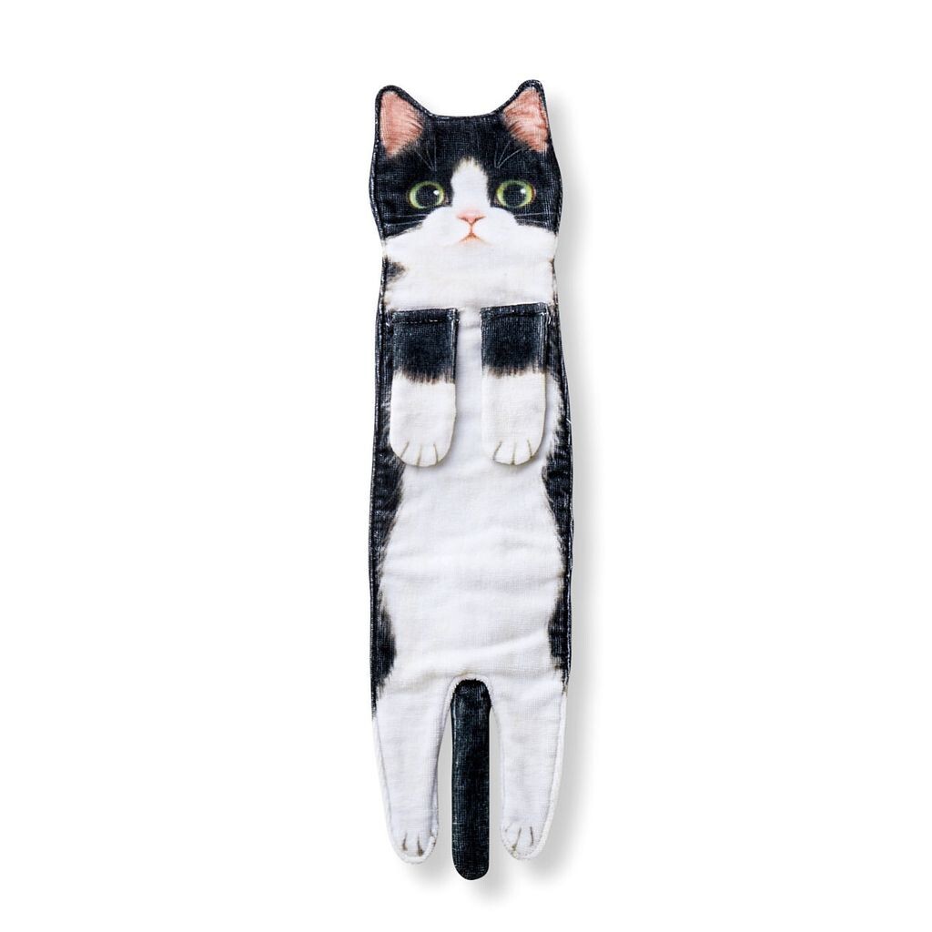 

Полотенца INF Cute Cat для кухни и ванной, черный + белый