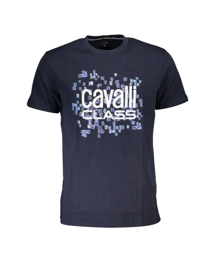 

Футболка с короткими рукавами и логотипом Cavalli Class, синий