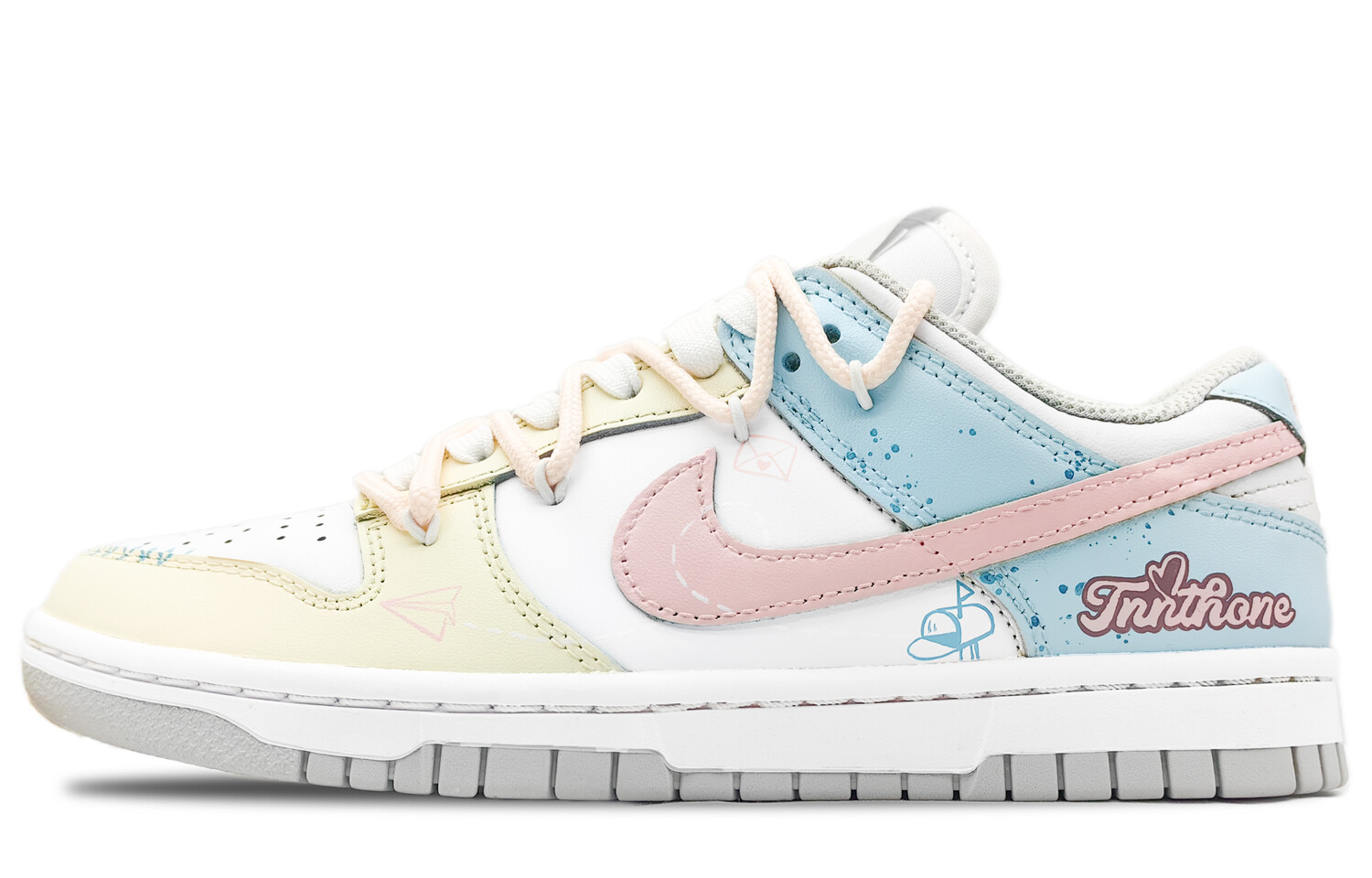 

Кроссовки Nike Dunk Skateboarding Shoes Unisex Low-top White/Blue/Yellow/Red, красный