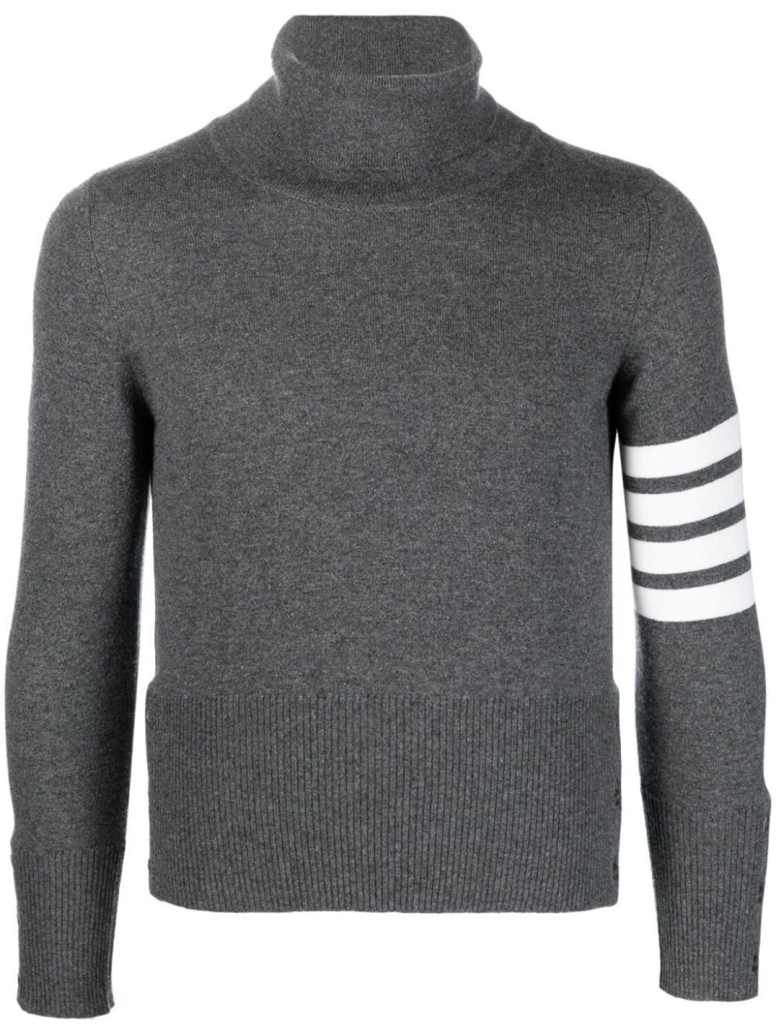 

Кашемировая водолазка с полосками 4-bar Thom Browne, серый