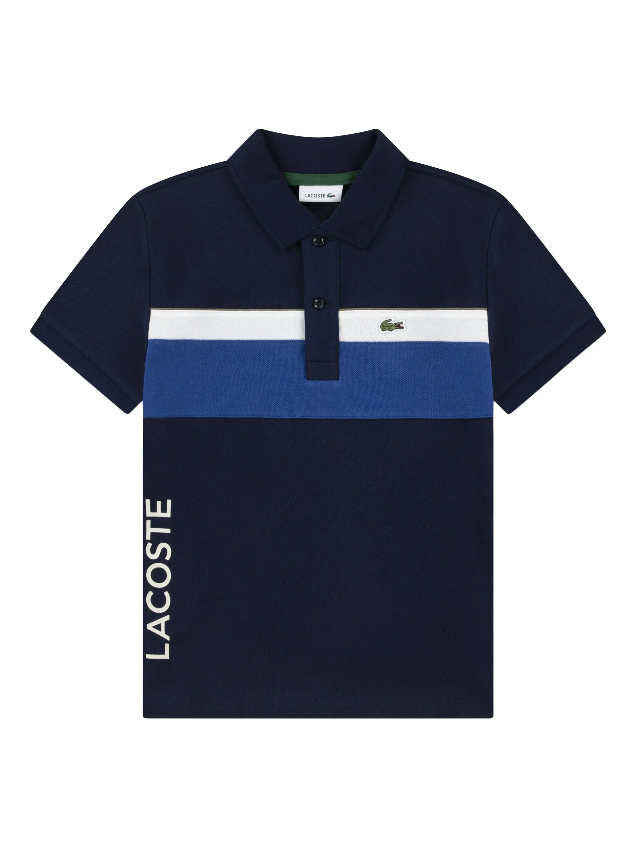 

Рубашка поло с логотипом Lacoste Kids, синий