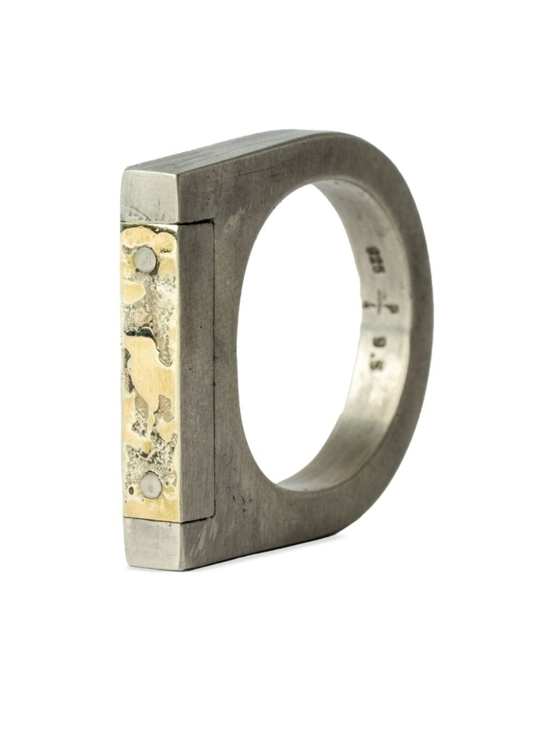 

Позолоченное серебряное кольцо Plate Parts of Four, серебряный