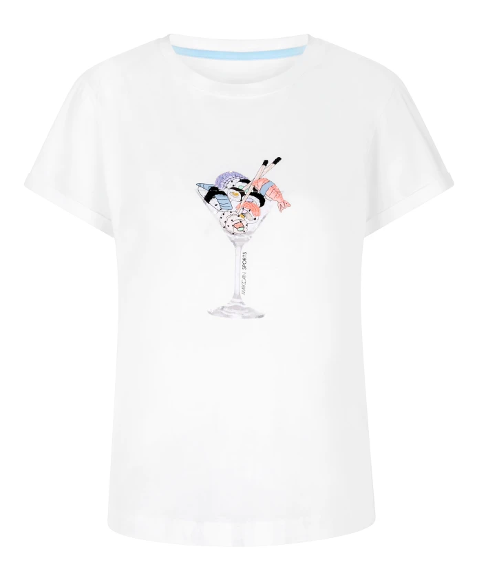 

3D футболка с изображением суши-коктейля Marc Cain, белый