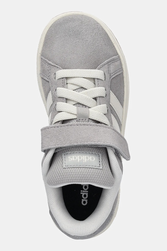 Детские замшевые кроссовки Grand Court 00s Adidas, серый — фото 4