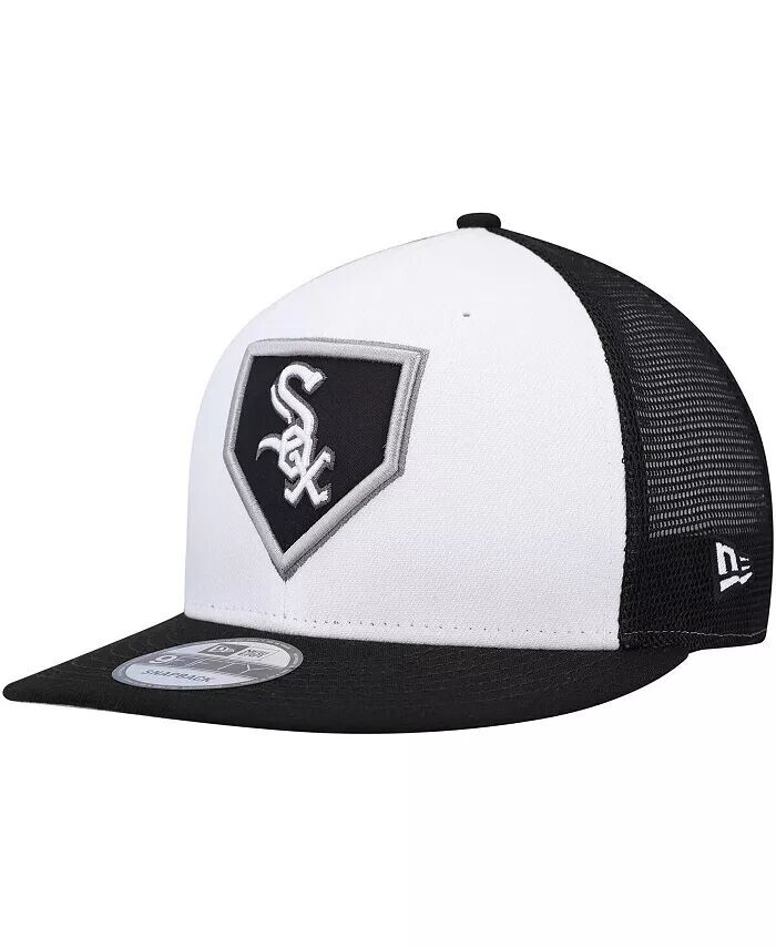 

Мужская белая, черная кепка Chicago White Sox 2022 Clubhouse Trucker 9Fifty Snapback New Era