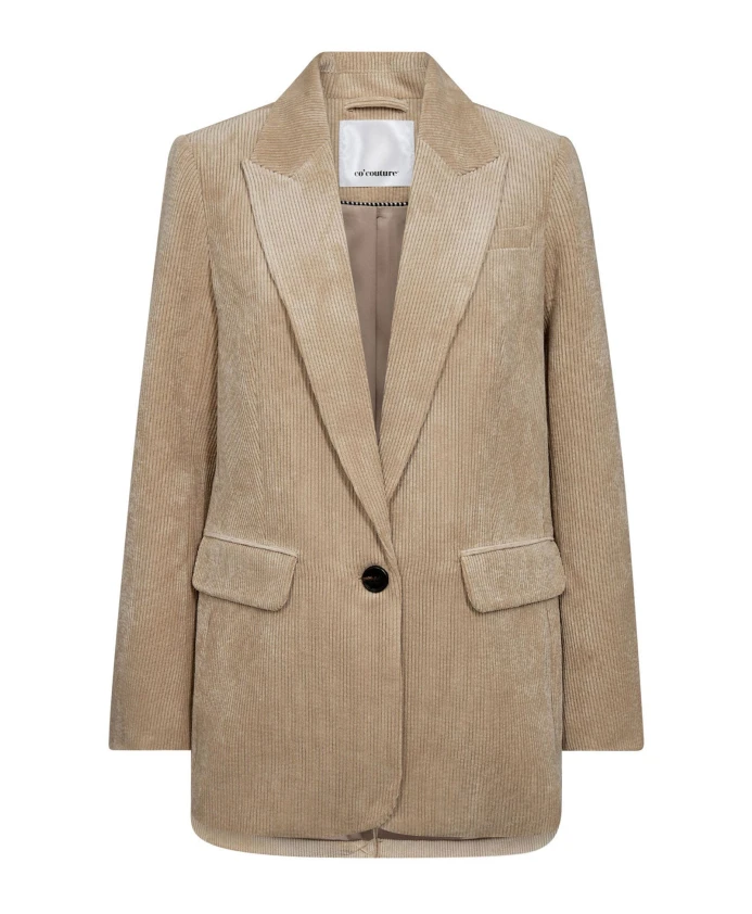 

Вельветовый блейзер песочного цвета Co'Couture, бежевый