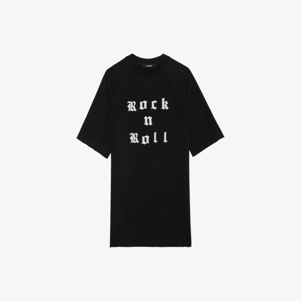 

Платье-футболка Zadig&Voltaire Grace с коротким рукавом из хлопка, черный