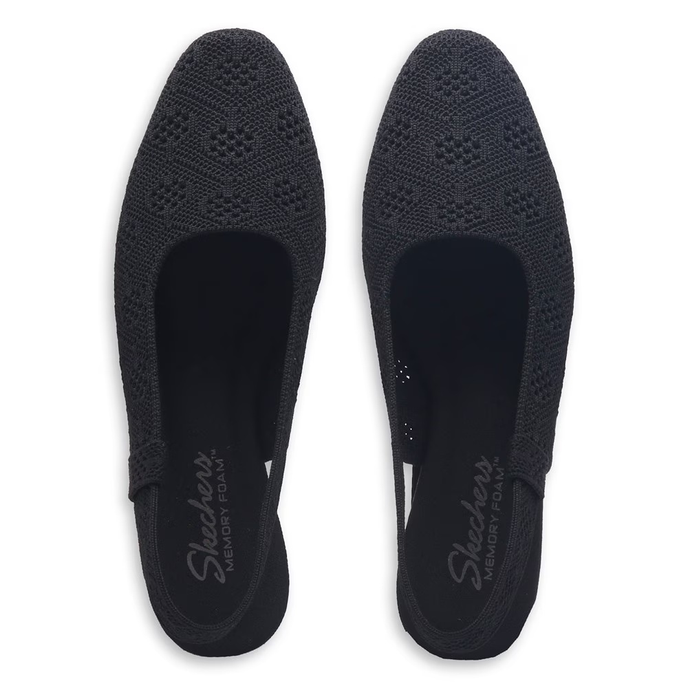 Туфли-балетки на ремешке Cleo snip sweet time Skechers, black — фото 4