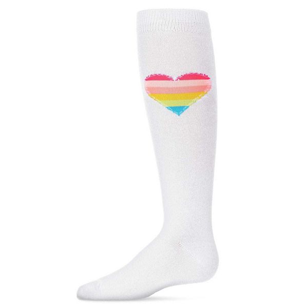 

Носковое изделие Neon stitched heart cotton blend knee high Memoi