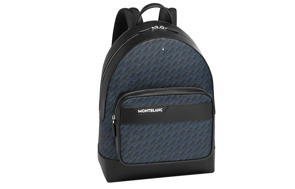 

M_Gram 4810 Рюкзак из холста с кожаной спинкой Tubas Мужской Синий Черный MONTBLANC