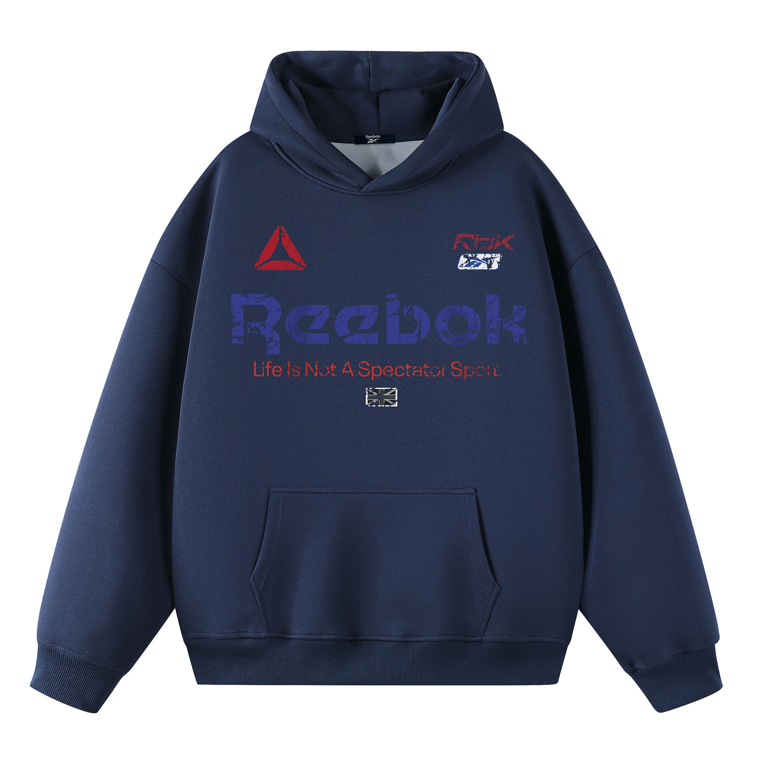 

Толстовка Unisex Hooded Moderate Heavyweight Reebok, темно-синий (fleece-lined)