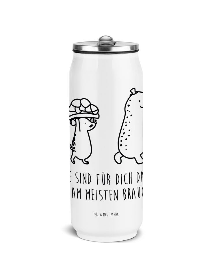 

Mr. & Mrs. Panda Бутылка для воды с изображением белой черепахи и мыши, с надписью