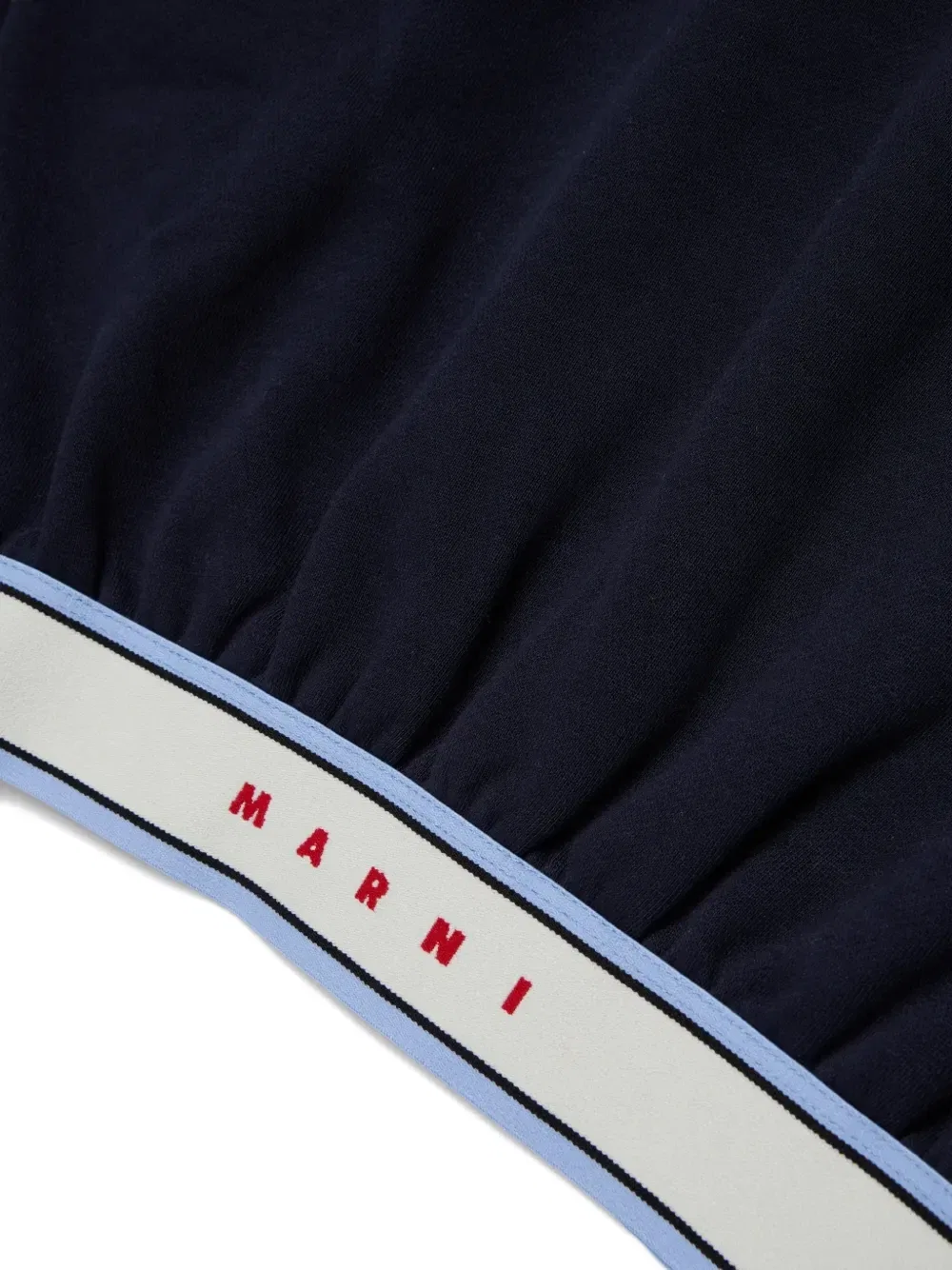 Толстовка с капюшоном и лентой с логотипом Marni Kids, синий — фото 4