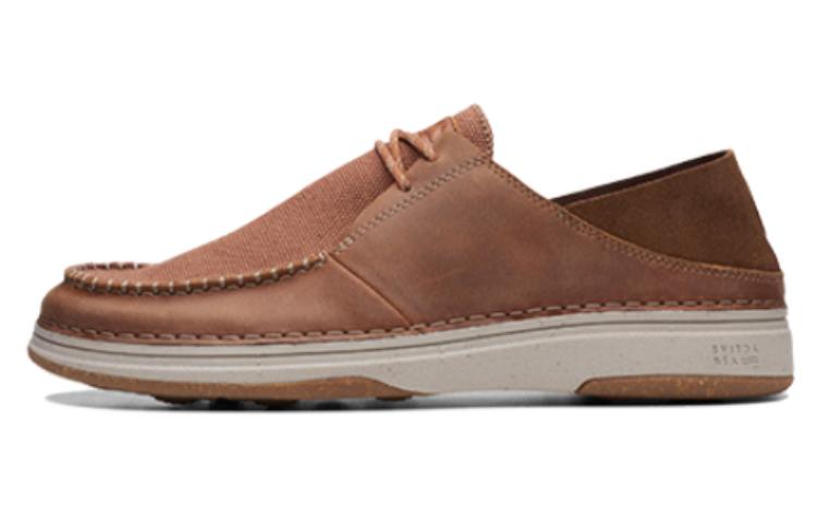 

Clarks Повседневные кожаные туфли мужские бежевого цвета