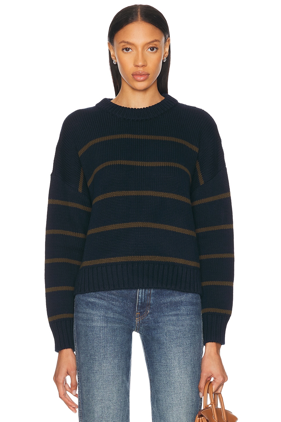 

Свитер с круглым вырезом Chloe Jenni Kayne, Navy & Army Stripe