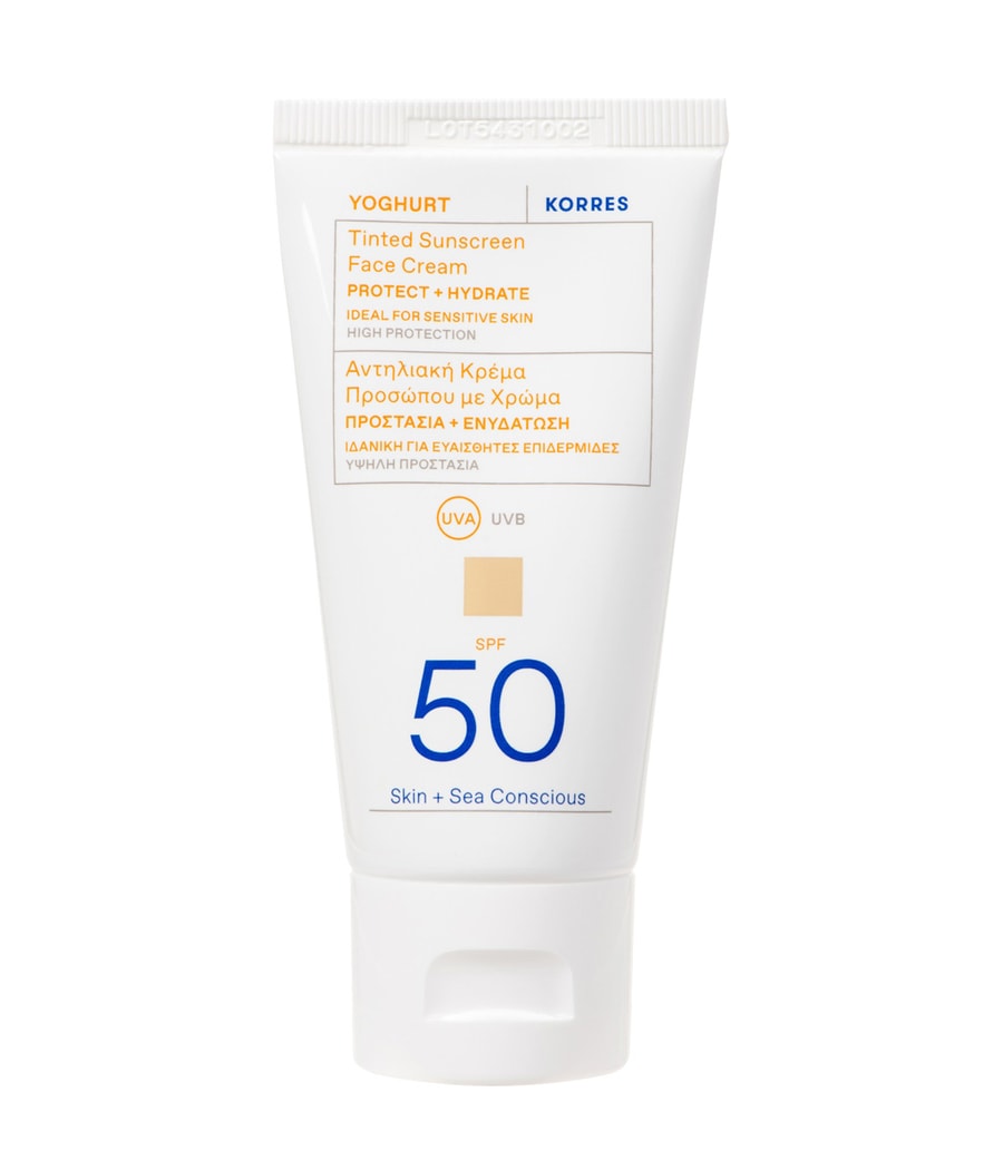 

Солнцезащитный крем KORRES YOGHURT Getönte Sonnencreme für das Gesicht SPF50, 50 ml