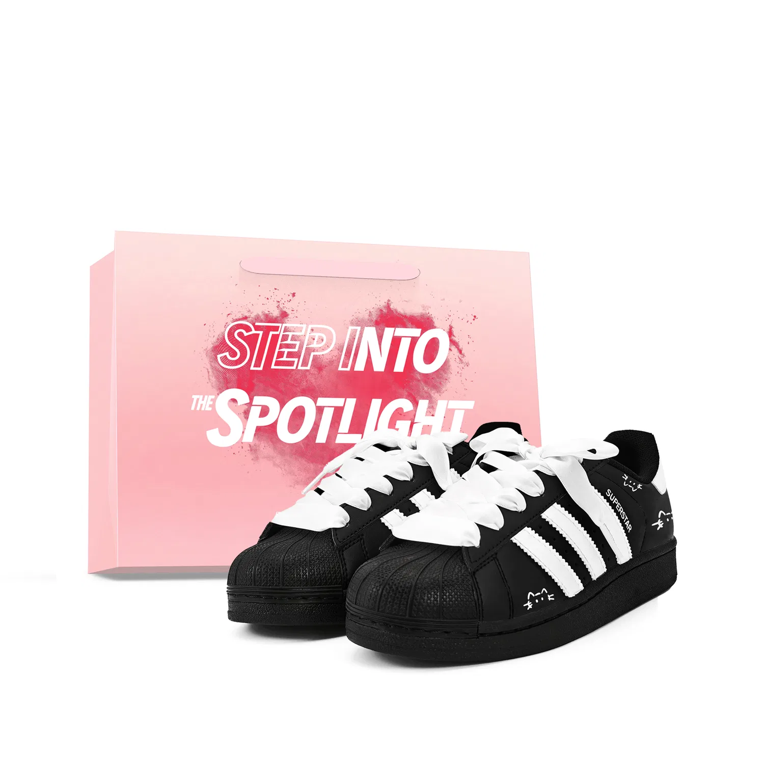 Кроссовки детские для скейтбординга Adidas Originals Superstar 2 Pink Limited Edition
