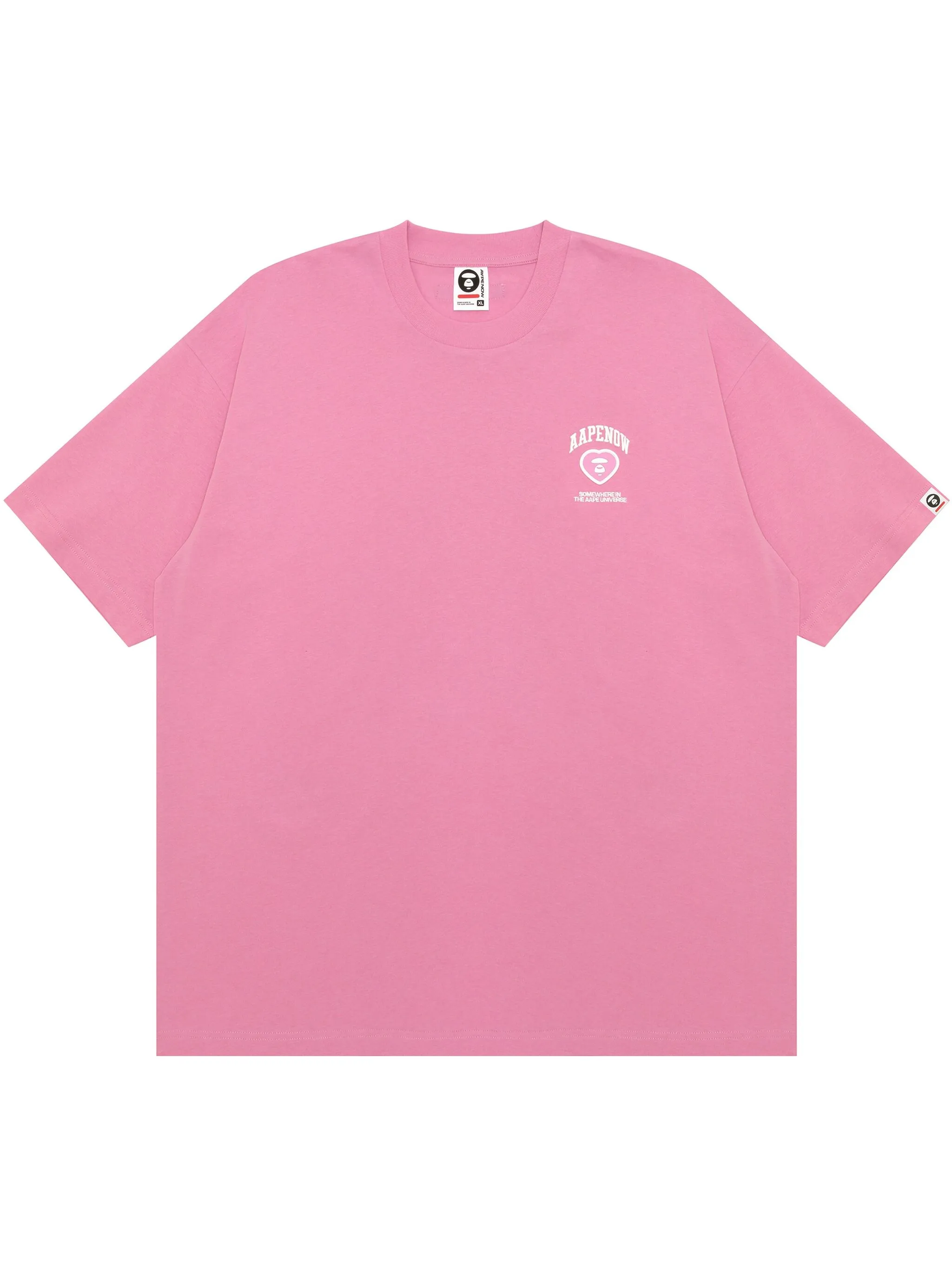 

Футболка с вышитым логотипом Aape By A Bathing Ape, розовый