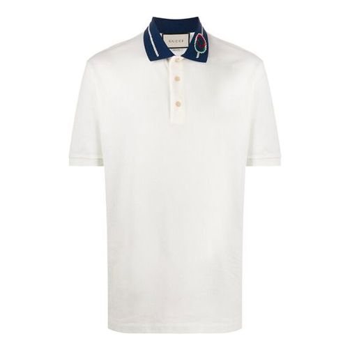 

Футболка interlock g short sleeve polo white Gucci, белый