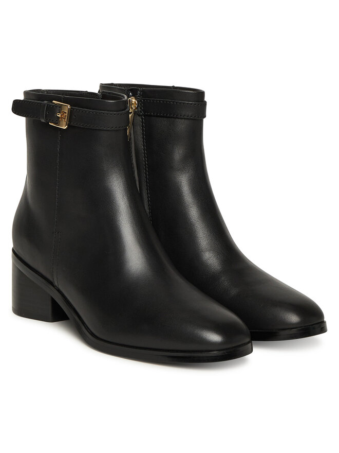 Ботильоны Th Buckle Riding Mid Heel Bootie FW0FW08859 Tommy Hilfiger, черный — фото 2