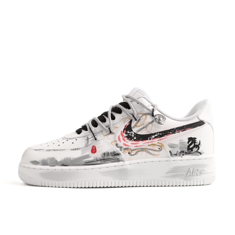 

Nike Кроссовки Air Force 1 Sky Imagination Cow Leather Low top Skateboard Unisex Gray