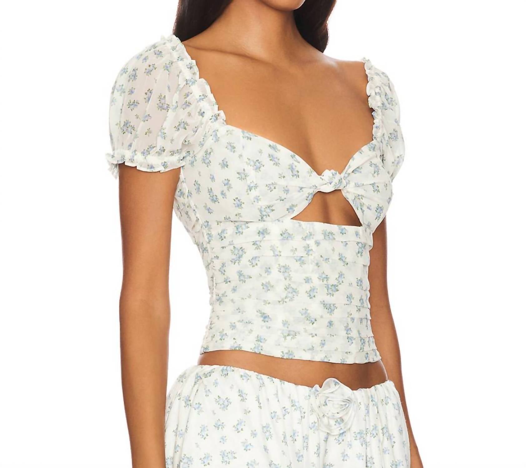 

Топ Chateau в синем цвете for Love & Lemons