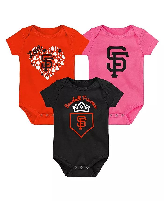 

Комплект из 3 боди для хоум-рана для девочек San Francisco Giants Fanatics