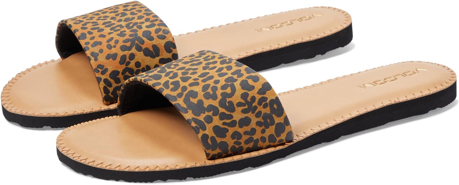 

Сандалии на плоской подошве Simple Slide Sandals Volcom, цвет Cheetah 1