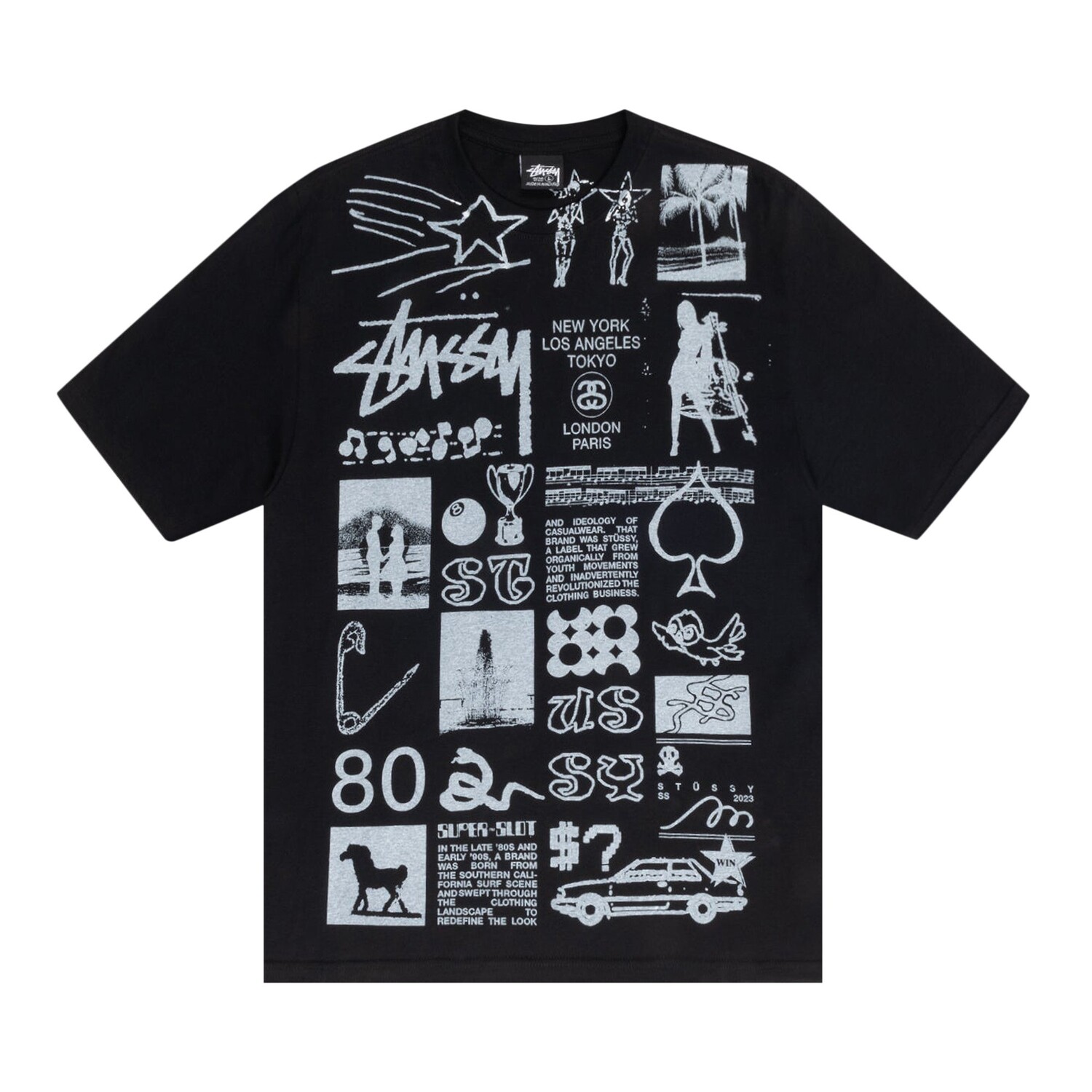 

Футболка Stussy Sara Черная, Черный, Футболка Stussy Sara Черная