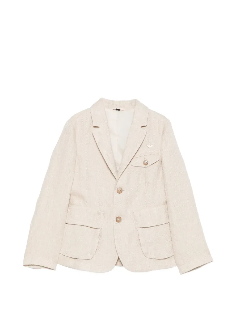 Однобортный блейзер Emporio Armani Kids, нейтральный