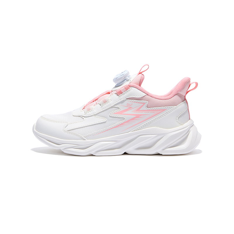 

361°KIDS Детские противоскользящие износостойкие беговые кроссовки white pink